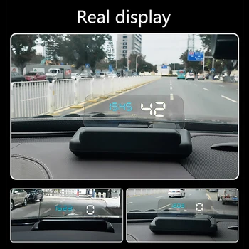 Automobilių HUD Ekranas HUD Head Up Display Automobilių-HD stiliaus Spidometro greičio viršijimo Įspėjimo prekinis, galinis Stiklo Projektorius Signalizacijos Sistema, Universali