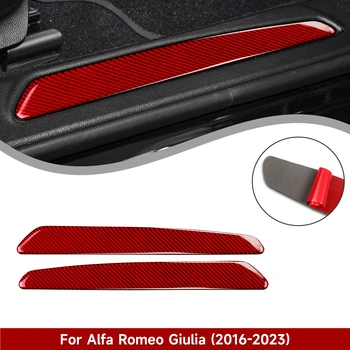 Automobilių Ribą Juostelės Apsaugos Apdaila Anglies Pluošto Lipdukas Lipdukas, skirtas Alfa Romeo Giulia 2016-2023 Priedai Raudona