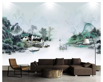 beibehang Pritaikytas modernus minimalistinio asmenybės 3D tapetų naujas Kinijos kaimo peizažas fone 3d tapetai