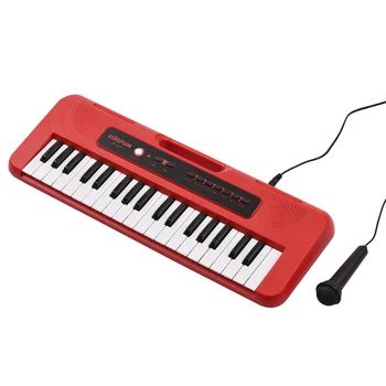 BIGFUN 37 Klavišą Vaikų Elektroninis Pianinas su Mini Mikrofonas Preset 10 Demo Palaiko Įrašymą Ausinių/ Aux-in Jack, Nešiojamų