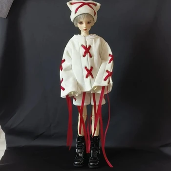 BJD doll drabužius 1/4 dydžio cute lėlės drabužius punk subkultūra kailis 1/4 drabužiai, lėlės priedai (3 taškai)