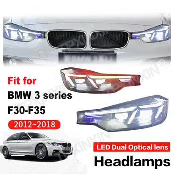 BMW 3 Series F30 F35 2012-2018 Auto priekinis žibintas Lazerio Lęšio LED Šviesos važiavimui Dieną, Pertvarkymo Asamblėjos Pakeitimus ir Atnaujinti