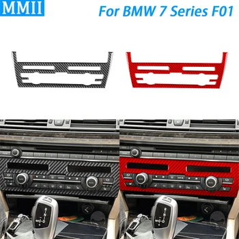 BMW 7 Serija yra f01 2009-2014 Anglies Pluošto Centrinis Oro Kondicionierius CD Valdymo Skydelio Apdaila Padengti Automobilio Interjero Lipdukas