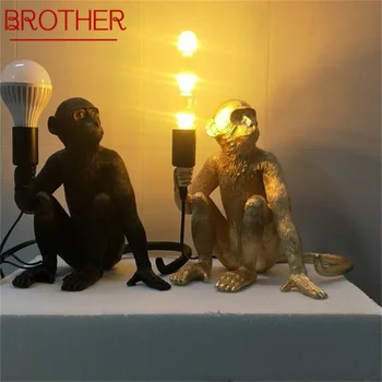 BROLIS Stalas Stalas Šviesos Žibintai LED Dervos Šiuolaikinės Kūrybos Animacinių filmų Beždžionė Dekoratyvinis Namų