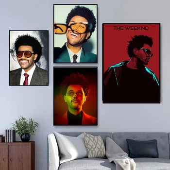 Custom The Weeknd Plakatų Spausdinimo Sienos Nuotrauka UŽ Kambarį Dekoruoti Satino Audinys Geros Kokybės, Sienų Dekoras Plakatas