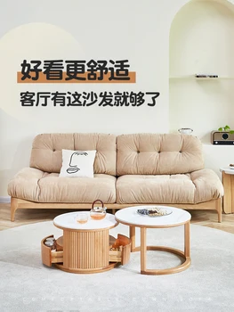 Debesis sofa matinio audinio gyvenamasis kambarys paprastas, mažas butas ramioje vėjo Japonijos Šiaurės žemyn rąstų plauti-nemokamai.