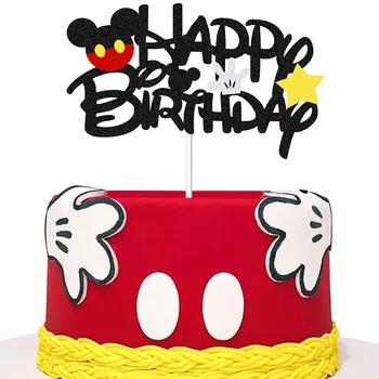 Disney Mickey Minnie Mouse Pyragas Papuošalai Mickey Šalies Tortas Topper Vaikams Gimtadienio Baby Shower Pyragas Vėliavų Aksesuarai Dovanos