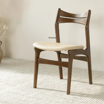 Dizaino Valgomojo Kėdę už Namų Virtuvės Baldai Medžio masyvo Valgomojo Kėdė Riešuto Spalvos Kėdė Modernus Minimalistinio Minkštas supakuoti Kėdės