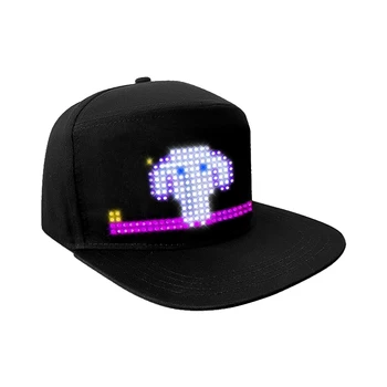 Dj Disco Megzti Hip-Hop Kietas Mirksi Kalėdų Snap Logotipą, Pritaikytą LED Šviesos Bžūp Vaikai Juokinga Užsakymą Kibirą Led Boonie Hat