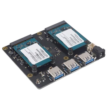 Dual mSATA SSD Saugojimo Plėtros Valdybos X852 USB3.0 Modulis Suderinamas Pi N2UB