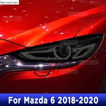 Dėl Mazda 6 2018-2020 Automobilių Šildomi priekinis žibintas Anti-scratch Priekinės Lempos Atspalvis, TPU Apsaugine Plėvele Padengti Remonto Reikmenys Lipdukas