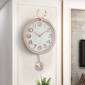 Elks Estetinės Skaitmeninis Laikrodis, Vaikų Kambario Mielas Kvarco Kaimiškas Sieninis Laikrodis Originalus Meno Tylus Mechanizmas Šiuolaikinės Horloge Namų Projektavimas