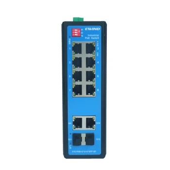 EWIND Prekės 1-8 uosto Paremti IEEE 802.3 af/Pramonės POE Injector Lauko Switch POE Extender Gigabit Switch