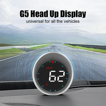 G5 Automobilių Head Up Display Spidometras RPM MPH Skaitmeninį Signalą Nustatyti, Auto Reikmenys Universalus USB HUD GPS Kompasas LED Apšvietimas
