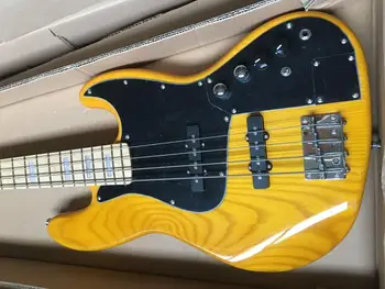 Gamyklos custom shop naujas Skaidri geltona rodo, medienos grūdų jazz 4 stygos Elektrinė bosinė Gitara sandėlyje Nemokamas Pristatymas 915