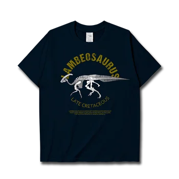 Gyvūnų Lambeosaurus Kreidos Šiaurės Amerikos Duckbillidae Žolėdžių dinozaurų t shirt mens sporto tee 100%medvilnės viršūnės vasarą