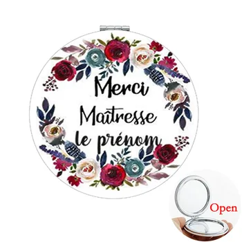 Gėlės Merci Maitresse Kišenėje veidrodis Super Maitresse didinamojo stiklo prancūzų Stiliaus Kompaktiškas Sulankstomas Nešiojamų Makiažo Veidrodėliai FYQ67