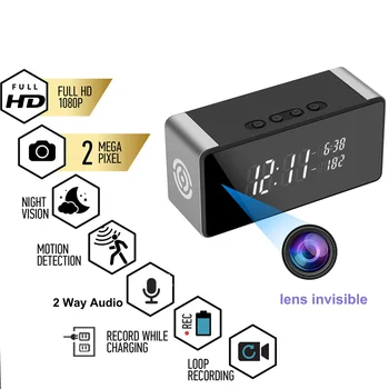HD 1080P Žadintuvas Mini Kamera, Wifi, Nuotolinis Stebėjimas Naktinio Matymo Patalpoje Priežiūros Laikrodis Kameros Realiu Laiku Transliacija