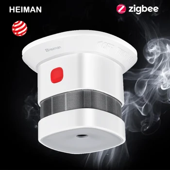 HEIMAN Zigbee Dūmų Detektorius Protingo Namo sistema 2.4 GHz Didelio jautrumo Saugos Prevencijos Dūmų Jutiklis