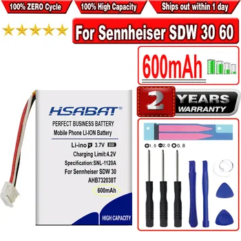 HSABAT 600mAh Baterija Sennheiser SDW 30 60 DW 30 HS SDW 60 SS 5066-5063 5065 5064 5064 5036 5033 Tinka AHB732038T