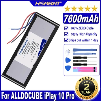 HSABAT iPlay 10 Pro 7600mAh Baterija ALLDOCUBE iPlay 10 Pro iPlay10 Pro Akumuliatorius, 3-wire Baterijos