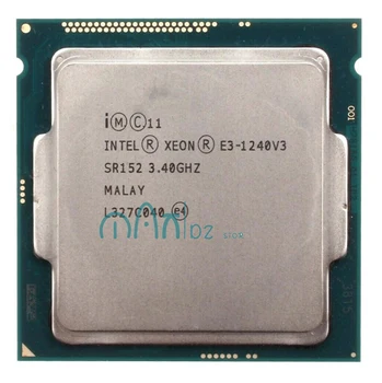 Intel Xeon E3-1240 v3 E3 1240v3 E3 1240 v3 3.4 GHz Quad-Core Aštuonių Siūlų CPU Procesorius 8M 80W LGA 1150