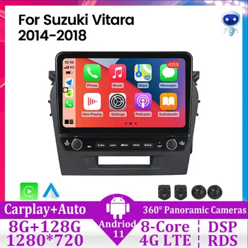 IPS HD Ekranas, 8+128G už Suzuki Vitara 4 2014 - 2018 Automobilio Radijo Multimedia Vaizdo Grotuvas, Navigacija, GPS Android Nr. 2din 2 Din Dvd