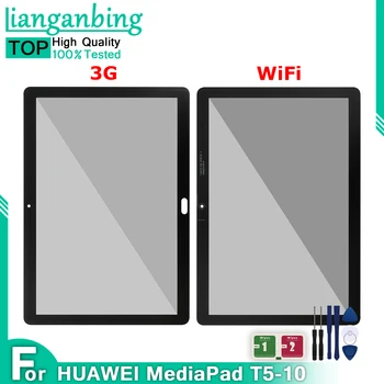 Išorinis Stiklas Huawei MediaPad T5-10 T5 10 AGS2-L09 AGS2-W09 AGS2-L03 AGS2-W19 3G WIFI Touch Ekranas, Priekinė Stiklo plokštė skaitmeninis keitiklis