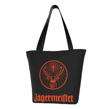 Jagermeister Apsipirkti Tote Krepšys Moterims Užsakymą Drobės Peties Shopper Bags Didelių Pajėgumų Rankinės