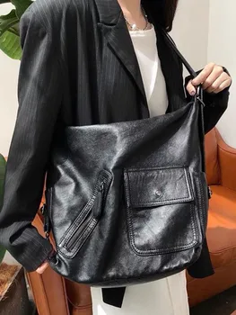 JIAERDI Vintage Black Krepšys Moterims Naujos Kišenės Didelės Talpos Atsitiktinis Crossbody Krepšiai Moterų Harajuku Kietas Y2k Rankinės