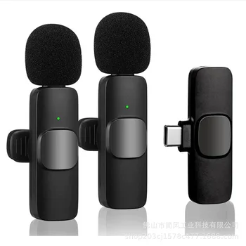 K9 Belaidžio Lavalier Microphone Nešiojamų Garso ir Vaizdo Įrašymo Mini Mic 
