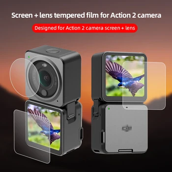 Kameros Lęšis Apsauginės Plėvelės Veiksmų 2 HD Grūdintas Stiklas Screen Protector, Sporto Fotoaparato Priedai