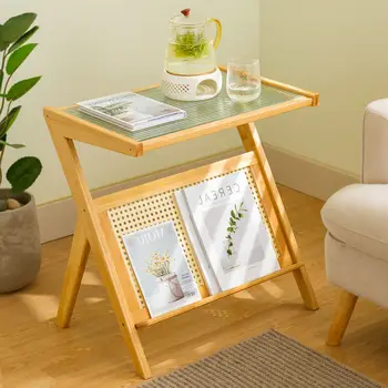 Kampe arbatos stalo, staliukas, sofa-pusė stalo šeimos mažas kampas su stiklo baldai kavos staliukas už kambarį