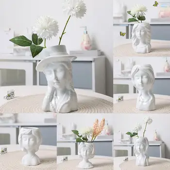 Keramikos Vaza, Gražių Gėlių Vaza Modernus Minimalizmas Statula, Skulptūra Turėtojas Stalo Sodinamoji Pieceration