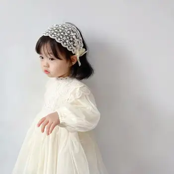 Korėjos Stilius Derliaus Princesė Stilius Lankelis Nėrinių Saldus, Minkštas Galvos Apdangalas Gėlių Mergaitė Gana Naujas Mados