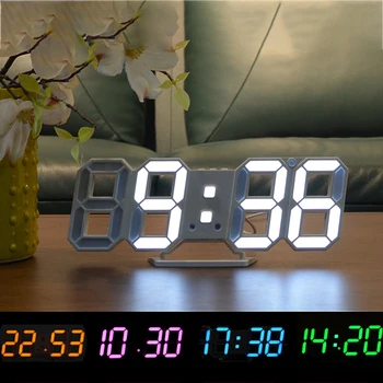 LED Skaitmeninio Sieniniai Laikrodžiai Šiaurės Atidėti Lentelė Žiūrėti Reguliuojamas Naktį Šviesos Kalendorius Termometras Kabo Elektroniniai žadintuvai