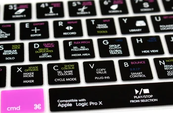 Logika Pro X Nuorodą Hotkey Silikono JAV Klaviatūros Dangtelio Raštas 13 15 colių Naujas Macbook A1706 A1707 su Touch ID Odos