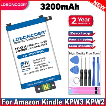 LOSONCOER 3200mAh MC-354775-05 Amazon Kindle PaperWhite skaičius 2/3 KPW2 58-000049 KPW3 Tab Tabletę Geros Kokybės Baterija +Dovana įrankiai