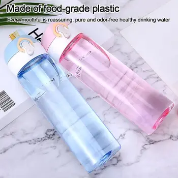 Mados Plastikiniai Nešiojami Geriamojo Sporto Butelį Vandens Puodelį Vandens Butelis Arbatos, Kavos Puodelio