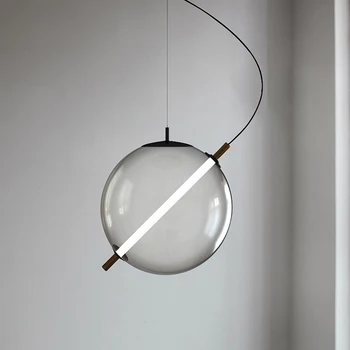 Meno Led Šviestuvo Pendat Lempos Šviesos Šiuolaikinės kūrybos burbulas stiklo kamuolys minimalistinio valgomasis gyvenimo dekoruoti miegamojo, virtuvės