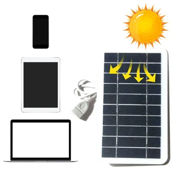 Mini Nešiojamas Saulės Energijos Įkroviklis, Lanksčius Saulės Energijos Įkrovimo Pultas Dc Sąsaja Usb Išėjimas Mobiliojo Telefono Bateriją Įkrauti Iš Naujo