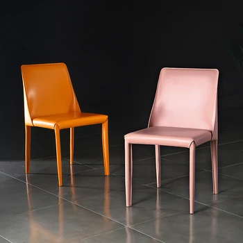 Modernūs, Prabangūs Valgomojo Kėdės Tingus Miegamasis Šalies Ergonomiškas Valgomojo Kėdės Dizaineris Stalas Balno Oda Valgomojo Kėdė Namų Baldai