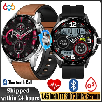 Mėlynas Dantis Ryšio Smart Watch Vyrų Smartwatch EKG, Kraujo Spaudimo Deguonies Heartrate Pranešimą GT4 PRO Sporto Vandeniui