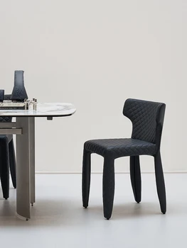 [Naujas Produktas] Valgomojo Kėdės/Armless/italų minimalistinis/Mikropluošto odos