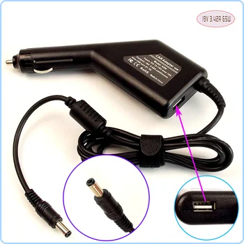 Nešiojamas, Automobilinis DC Įkroviklis Adapteris Maitinimo + USB Prievadas, skirtas Toshiba Satellite PA-1700-02-PA-1500-02-PA-1650-21 PA-3432E-1AC3 PA3917U-1ACA