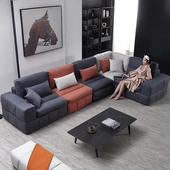 Nordic Light prabangaus audinio sofos derinys paprastas modernus dydžio namo tipas ins Vėjo Technologijų audinio spalvos latekso sofa