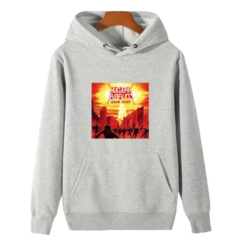 Nuclear Assault Game grafikos Gobtuvu palaidinės žiemos medvilnės storas megztinis hoodie essentials vilnos hoodie vyriški sportiniai