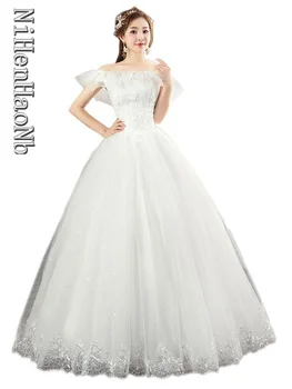 Nuo Pečių Vestuvių Suknelė 2023 Elegantiškas Valtis Kaklo Nuotakos Suknelė Nėrinių Kamuolys Suknelė Princesė Prabanga Vestido De Noiva