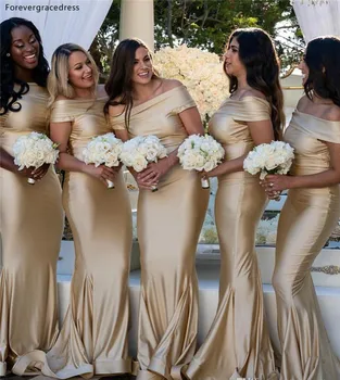 Off Peties Bridesmaid Suknelę 2019 Elegantiškas Vasarą Šalies Sodas Oficialias Vestuves Svečias Tarnaitė Garbės Suknelė Plius Dydis