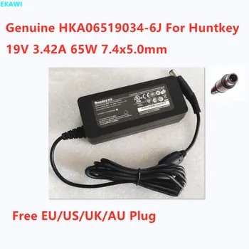 Originali Huntkey HKA06519034-6J 19V 3.42 A, 65W 7.4x5.0mm AC Adapteris, Maitinimo Įkroviklis